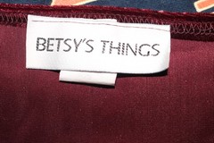 Betsy’s Things maroon velvet Vintage dress size 8