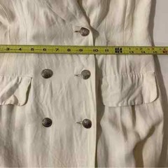 Vintage Dani Michaels Double Breasted Dress Shoulders 12” Waist 15” Length 49.5”