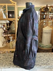 Vintage 90s Forecaster Womens XS Insulated Jacket Abstract Blue Purple City Camo