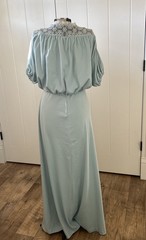 Vintage 1970’s Vicky Vaughn Blue Spaghetti Strap Dress With Waist Tie Jacket