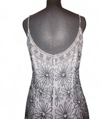 Vintage Papell Boutique Evening 100% Silk Fully Beaded Evening Gown