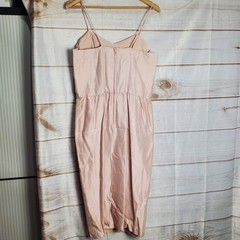 80s Vintage Karen Lawrence Pink Strappy Pencil Midi Dress Size 12
