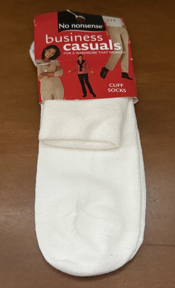 Vintage No Nonsense Women’s Cuff Socks USA Cotton & Nylon Business Casuals NEW