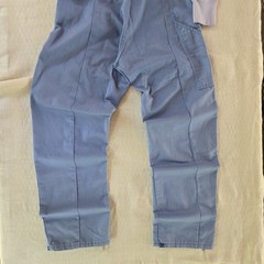 VTG 80s Boilersuit Coveralls Women XS Mechanic Blue Jumpsuit Workwear Distressed