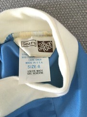 Vintage 1970s Sears The Fashion Place Blue Belted Dress Size 8
