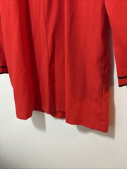 Vintage 18W Stewardess Dress Red Black Vtg Button Accents Made In USA California