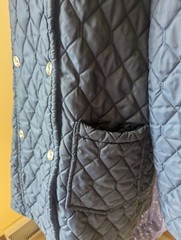 Vintage 80’s Montgomery Ward Quilted Jacket Dark Blue Womens Size 18 1/2 Large