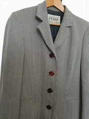 Gianfranco Ferre Studio Pinstripe Blazer Jacket Acetate Viscose Made in Italy M