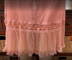 Vinatge Nan Flower Original- Half Slip Shrimp Color, with Stylish Trim -M