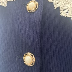 Vtg 80st Sweater Top Matthew & David blue Granny core Cottage Core Sz 20 Women
