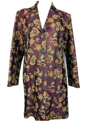 1990s Sandy Piano SPI 25 Floral Brocade Jacquard Evening Coat 90s Canada
