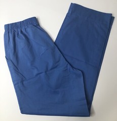 VTG 70s 80s Womens Blue Pants Slacks Trousers Sz: 24 Elastic Waist Puffy Hips