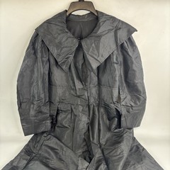 1800’s Antique Victorian Ladies Black Silk Taffeta Mourning Coat w/ Large Collar
