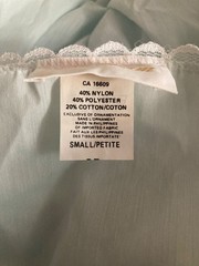 Vintage Barbizon Nightgown Pastel Blue Lace Embroidered small Petite