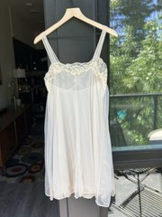 VTG Gossard Artemis Sheer Babydoll Nightgown Lace Cream Ivory Slip Dress S 1161