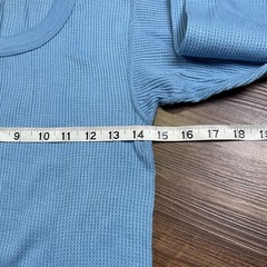 Vintage Montgomery Ward Thermal Waffle Knit Underwear Base Layer Blue Sz L