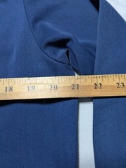 VTG 60s 70s Lady Bayard Shirt Dress Navy With Red Top Stitching – Women 15-16