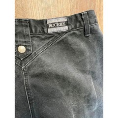 Vintage Authentic Rockies Jeans Black Denim Size 15/16 High Waist 17901 USA