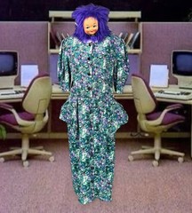 VTG AVANT GARDE RUFFLE NEW WAVE PARTY DRESS WHIMSICAL J.B.TOO OFFICE PRAIRIE