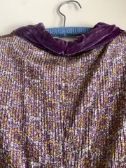 Antique 1920s 1930s Purple Silk Velvet Corduroy Gown Size M/L