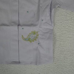 Vintage Todd Oldham Top Women Size L Lavender Short Sleeve Collared