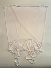 Vintage SHADOWLINE FULL SLIP Plus Size 46 White Sheer NYLON Lingerie Vixen READ
