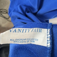 Vtg Vanity Fair Blue Zip Robe Size 10 70s Dacron Polyester Cottagecore Mod Retro