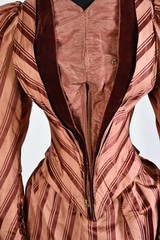 VICTORIAN FRENCH 2 PIECE VISITING DRESS WITH PARIS LABEL, 1890s