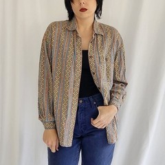 90s 100% Cotton Liz Claiborne Southwest Print Button Down