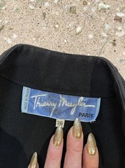 1980s Designer Vintage Thierry Mugler Sculptural Wasp Waist Jacket S/M Rare