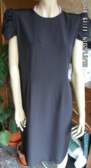 VINTAGE 80s BLACK RUBY FLOWER DRESS/DRESS size 48 100% polyester