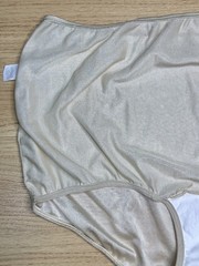 Vintage Silky Brown Nylon Panty High Waist Sissy Bikini Sheer Briefs Sz.9/2XL