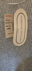 Vintage 1980’s Adrienne Vittadini Silver Sweater Dress New Old Stock w/tags