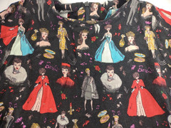 Vtg Barbie Fabric 90s Nicole Miller Original Girls 6x Dress tagged (A13)
