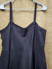 VINTAGE WOMENS BARBIZON BLACK TAFREDDA LACE GOWN SLIP SZ 14.5 VGC