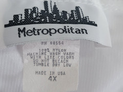 VINTAGE METROPOLITAN HALF SLIP WHITE NYLON LACE TRIM PLUS SIZE 4X LENGTH 25.5″
