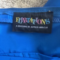 Vintage 1980’s Flirtations Div Of Alfred Angelo Union Label Blue Dress Fits M/L