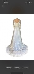 Vintage Eve Of Milady Lace Long Sleeve Wedding Gown Size 7