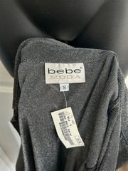 NWT Vintage Bebe Moda 90s Y2K Bebe Moda Silver Lurex Metallic Shirt Small Glam
