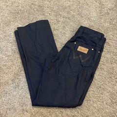 Vintage 70s Wrangler Bell Bottom Patch Pocket Flare Jeans 11/12 30×32 USA NOS
