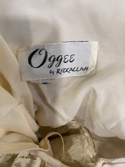 Vintage Oggee by Rizkallah Dress Cream Modest Long Sleeve Lace Prom Wedding