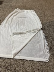 Vintage Sears The Doesn’t Slip Size L 30-32 Inch Waist Off-White Lace Side Slits
