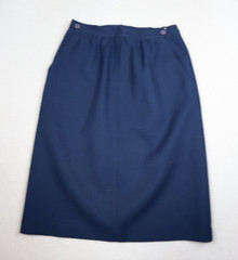 Vintage 70s Women’s Skirt Suit BLUE HABERDASHERY LESLIE FAY PERSONAL PETITES 8P
