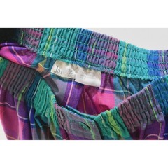 80s Vintage Plaid 2 Piece Skirt Set Womens XS Sleeveless Teal Pink Golf Polo 2