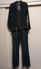 Sunshine Apparel Jeans Denim Jumpsuit Overalls Womens Sz 14W Tall Wide Leg Flare