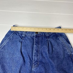 Vintage Bon Jour High Waisted Pleated Blue Jeans Size 14 (27X26)