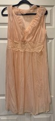 Vintage 1960s Graziella Chiffon Babydoll Nightgown Size 51 Lingerie Slip Dress