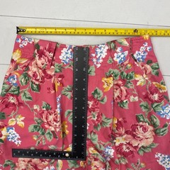 Vtg 90s Liz Claiborne Lizsport Floral Shorts Sz 8 Pink Rose High Waisted Pleated