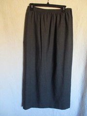 Priscilla Presley USA Pencil Skirt 12 midi charcoal gray wool blend Cali