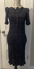 Jane Schaffhausen Floral Vintage Prairie Dress Lace Collar Women’s Size: 8 USA